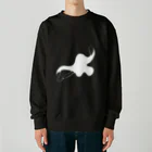 P≠Mの【曲線シリーズ_03】Hi, OYSTER_黒 Heavyweight Crew Neck Sweatshirt