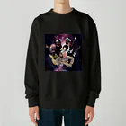 にゃのもののピョン･GALAXYT ねこ うさぎどし･ver Heavyweight Crew Neck Sweatshirt