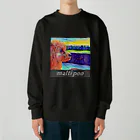 annzu_lifeのくまちゃんわんこ　ビビッド絵画風 Heavyweight Crew Neck Sweatshirt