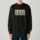 ブラッドさんのおみせ。のキンカチョウのヨハネちゃん おとぼけ4連ver. Heavyweight Crew Neck Sweatshirt