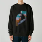 poppy22のおでこかじり鳥 Heavyweight Crew Neck Sweatshirt