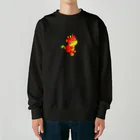 satoayaのアニマルカフェのフルーツアニマル　リンゴウシ Heavyweight Crew Neck Sweatshirt