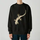 LalaHangeulのJapanese gecko(ニホンヤモリ)　英語デザイン Heavyweight Crew Neck Sweatshirt