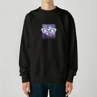 つばめやのおばけの立体視(ソリッド紫) Heavyweight Crew Neck Sweatshirt