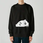 ラクガキ絵のだれてる白い生き物 Heavyweight Crew Neck Sweatshirt