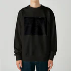 PALA's SHOP　cool、シュール、古風、和風、の黒着物柄 Heavyweight Crew Neck Sweatshirt