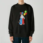 Ａｔｅｌｉｅｒ　Ｈｅｕｒｅｕｘのサーカスにゃんこ　風船ピエロ Heavyweight Crew Neck Sweatshirt