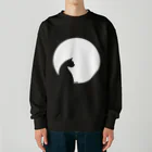 mkumakumaの猫と白丸 Heavyweight Crew Neck Sweatshirt