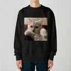 シュシュ🐱キャットのシュシュちゃん🐱 Heavyweight Crew Neck Sweatshirt