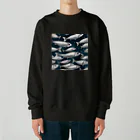 京都イラスト工房の動物シリーズ15：イワシ Heavyweight Crew Neck Sweatshirt