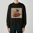 あんたろうの魔界のクランベリークッキーとブルーベリーカップケーキ Heavyweight Crew Neck Sweatshirt