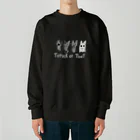 れもその小さいお店のななしのねこ【黒】 Heavyweight Crew Neck Sweatshirt