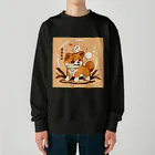 dcgnori／ワンコ画像の柴犬、縄文☆彡古代くん Heavyweight Crew Neck Sweatshirt