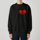 calo_underbarのハートとはね Heavyweight Crew Neck Sweatshirt