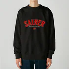 Super Sauna StyleのSAUNER1137 Red -Black- Heavyweight Crew Neck Sweatshirt