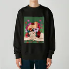 笑う動物の今夜も夢想花 Heavyweight Crew Neck Sweatshirt