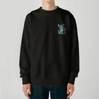 大人かわいい動物の世界のカラフル猫 Heavyweight Crew Neck Sweatshirt