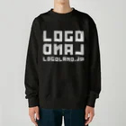 AEDIのLogoLand White Logoland.jp Logo V2（ロゴランド ホワイト logoland.jp ロゴ V2 ） Heavyweight Crew Neck Sweatshirt