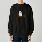 石丸沙織のポチャ白文鳥ちゃん　背景透過版 Heavyweight Crew Neck Sweatshirt