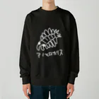 いきものや　のの（別館）の白いアノマロカリス Heavyweight Crew Neck Sweatshirt