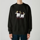 ヤママユ(ヤママユ・ペンギイナ)のふたごのイワトビペンギン(キタ) Heavyweight Crew Neck Sweatshirt
