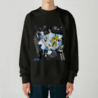 loveclonesのWEARHOUSE 家を着る少女とウサギ人形のマッドポップ Heavyweight Crew Neck Sweatshirt