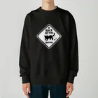 nya-mew（ニャーミュー）のちっこい黒猫通ります！ Heavyweight Crew Neck Sweatshirt