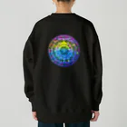 💖宇宙整体♪🌈♪こころからだチャンネル♪💖のFlower of Life STAR rights Heavyweight Crew Neck Sweatshirt