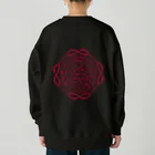 ことりの家の龍と龍体文字（赤） Heavyweight Crew Neck Sweatshirt