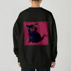 XVOs Garmentsの黒猫 Heavyweight Crew Neck Sweatshirt