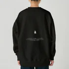 二木 こうた、🐭のアルビノダウンタウン（表裏デザイン）Type-B.white Heavyweight Crew Neck Sweatshirt