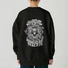 Y's Ink Works Official Shop at suzuriのY'sレターロゴ Skull (White Print) Heavyweight Crew Neck Sweatshirt