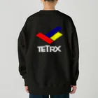 リジット・モータースポーツのTETRX透過ロゴ紺 Heavyweight Crew Neck Sweatshirt