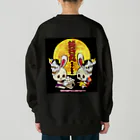 浪花のジュリー鈍行丸まぁくんの部屋の月夜の鈍子ちゃん🌕 Heavyweight Crew Neck Sweatshirt