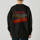 PALA's SHOP　cool、シュール、古風、和風、のcaution「parallelworld」ー立入禁止(バックプリント) Heavyweight Crew Neck Sweatshirt