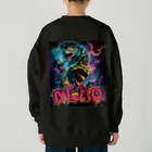 NEKOMETALの行け！疾風迅雷ねじり猫（バックプリント） Heavyweight Crew Neck Sweatshirt