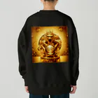 【金龍】Kinryuの【金運爆上げ】金龍守護神グッズ_001 Heavyweight Crew Neck Sweatshirt