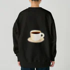 シンプル 組み合わせ用 ファッションのシンプル コーヒー Heavyweight Crew Neck Sweatshirt