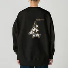 Siderunの館 B2の【バックプリント】画伯チックな白黒動物（ブレーメンの音楽隊風） Heavyweight Crew Neck Sweatshirt