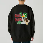 イラスト MONYAAT のバックプリント 鴨カモ カモかも B Heavyweight Crew Neck Sweatshirt