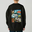 すとろべりーガムFactoryの【バックプリント】 ドット浮世絵 Heavyweight Crew Neck Sweatshirt