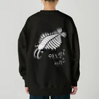 LalaHangeulのアノマロカリス　ハングルデザイン　バックプリント Heavyweight Crew Neck Sweatshirt