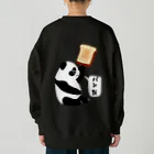 LalaHangeulの「パンだ」とつぶやく子パンダ　バックプリント Heavyweight Crew Neck Sweatshirt