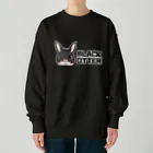 BattleBunny（うさぎ）の顔だけブラックオター Heavyweight Crew Neck Sweatshirt