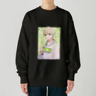 みしゃ恋SHOPの敬語オタク彼氏-みどり- Heavyweight Crew Neck Sweatshirt