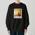 わらしゃんどのポラロイド写真（アルパカ） Heavyweight Crew Neck Sweatshirt