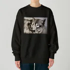 アラスカ野生動物画家きむらけいのWinds of the Wild Heavyweight Crew Neck Sweatshirt