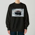 chiho_seal_shopの丸い ゴマフアザラシ Round spotted seal Heavyweight Crew Neck Sweatshirt