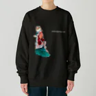 矢高あおいの【Prairie dog lover×Art】お洒落な女性（文字白） Heavyweight Crew Neck Sweatshirt