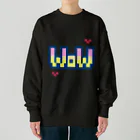 さむげたん🎮へっぽこゲーム実況のWOW❤ドット絵文字 Heavyweight Crew Neck Sweatshirt